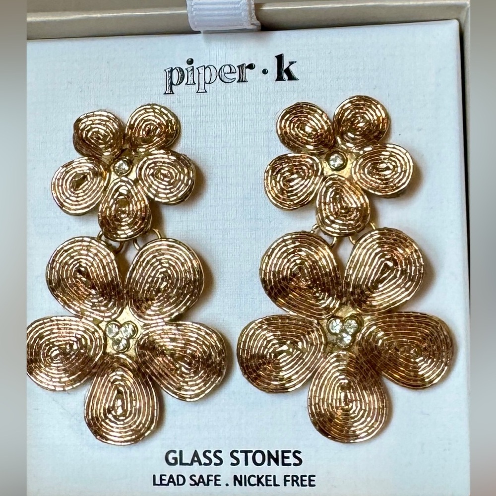 Piper Gold Floral Earrings